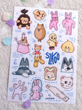 SZKoo Sticker Sheet (｢`･ω･)｢