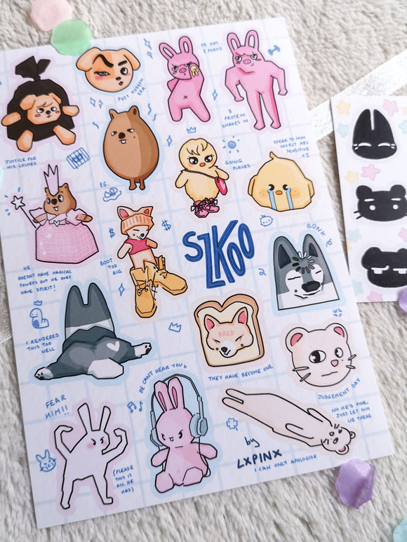 SZKoo Sticker Sheet (｢`･ω･)｢