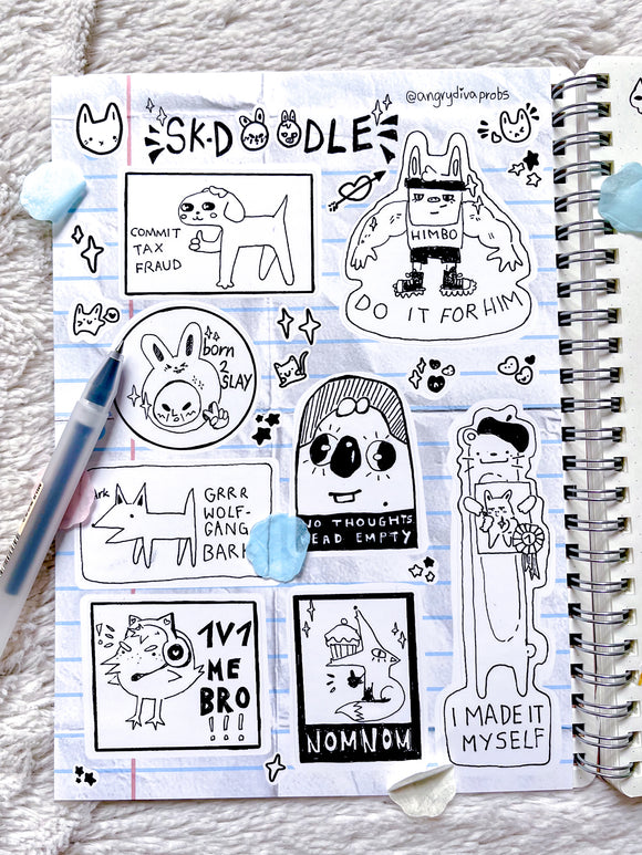 SK-DOODLE Sticker Sheet